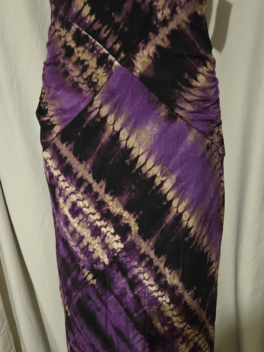 INC Purple Tie-Dye V-Neck Maxi Dress, New - Picture 4 of 7
